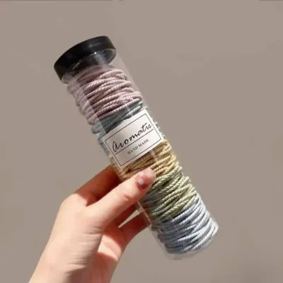 Elastic Hair Ponytail Rubber Bands With Box (100 Pcs)